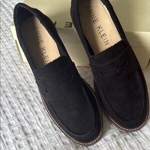 Anne Klein Women's Black Penny Loafers